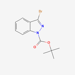 Structure - tert-Butyl 3-bromoindazole-1-carboxylate, 97%