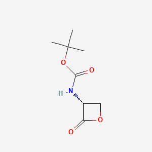 Structure - (R)-tert-Butyl (2-oxooxetan-3-yl)carbamate, 97%