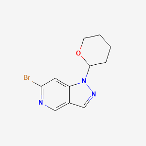 Structure - 6-bromo-1-(oxan-2-yl)-1H-pyrazolo[4,3-c]pyridine, 97%