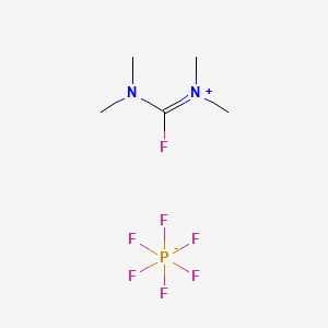 Structure - N-((Dimethylamino)fluoromethylene)-N-methylmethanaminium hexafluorophosphate(V), 99%