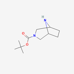 Structure - tert-butyl 3,8-diazabicyclo[3.2.1]octane-3-carboxylate, 98%+