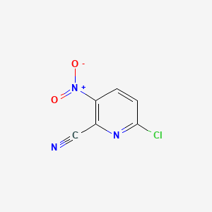 Structure - 6-Chloro-3-Nitropicolinonitrile, 97%