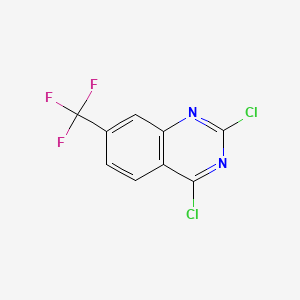 Structure - 2,4-Dichloro-7-(trifluoromethyl)quinazoline, 97%