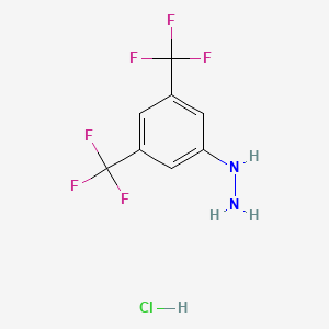 Structure - Hydrazine, [3,5-bis(trifluoromethyl)phenyl]-, hydrochloride (1:1), 97%