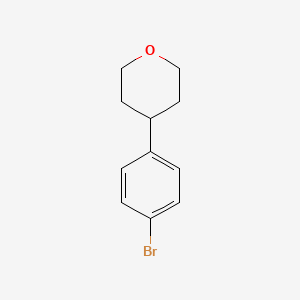 Structure - 4-(4-Bromophenyl)tetrahydropyran, 97%