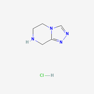 Structure - 5,6,7,8-Tetrahydro-1,2,4-triazolo[4,3-a]pyrazine Hydrochloride, 95%