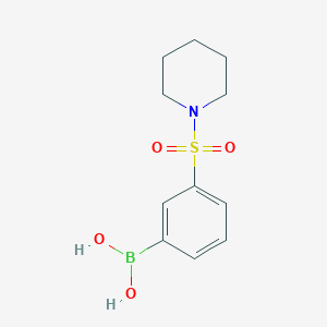 Structure - (3-(Piperidin-1-ylsulfonyl)phenyl)boronic acid, 95%