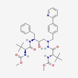 Structure - 2,5,6,10,13-Pentaazatetradecanedioicacid,3,12-bis(1,1-dimethylethyl)-8-hydroxy-4,11-dioxo-9-(phenylmethyl)-6-[[4-(2-pyridinyl)phenyl]methyl]-,1,14-dimethyl ester, (3S,8S,9S,12S)-, 95%