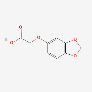 Structure - 2-(Benzo[d][1,3]dioxol-5-yloxy)acetic acid, 98%