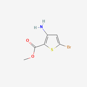 Structure - Methyl 3-Amino-5-bromothiophene-2-carboxylate, 98%