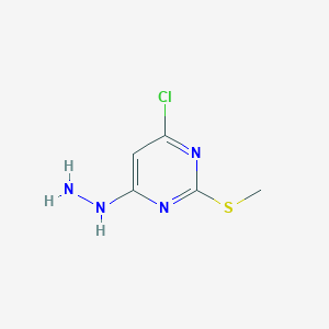 Structure - 4-CHLORO-6-HYDRAZINYL-2-(METHYLSULFANYL)PYRIMIDINE, 95%