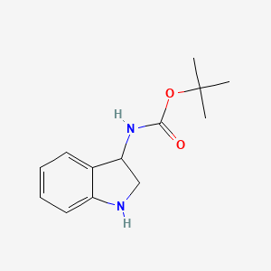 Structure - Tert-Butyl Indolin-3-Ylcarbamate, 97%