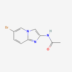 Structure - N-(6-Bromoimidazo[1,2-a]pyridin-2-yl)acetamide, 96%