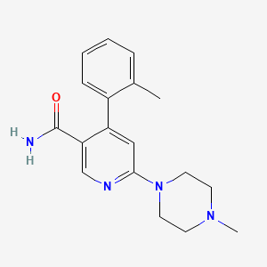 Structure - 6-(4-Methylpiperazin-1-yl)-4-(o-tolyl)nicotinamide, 95%