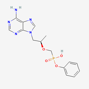 Structure - Phenyl hydrogen ((((R)-1-(6-amino-9H-purin-9-yl)propan-2-yl)oxy)methyl)phosphonate, 97%