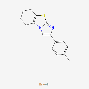 Structure - Imidazo[2,1-b]benzothiazole, 5,6,7,8-tetrahydro-2-(4-methylphenyl)-, hydrobromide (1:1), 98%