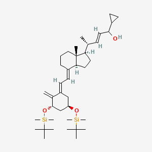 Structure - (4R,E)-4-((1R,3aS,7aR,E)-4-((E)-2-((3S,5R)-3,5-bis((tert-butyldimethylsilyl)oxy)-2-methylenecyclohexylidene)ethylidene)-7a-methyloctahydro-1H-inden-1-yl)-1-cyclopropylpent-2-en-1-ol, 98%