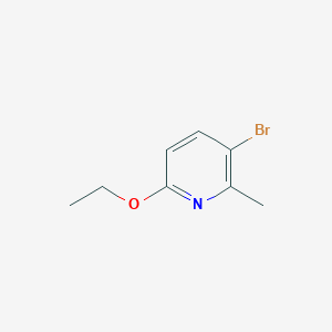 Structure - 3-Bromo-6-ethoxy-2-methylpyridine, 96%