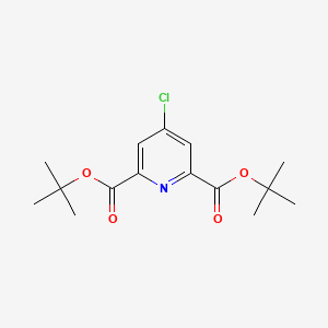 Structure - Di-tert-butyl 4-chloropyridine-2,6-dicarboxylate, 97%(LC-MS),RG