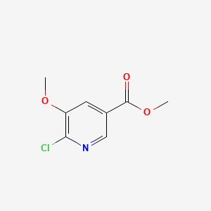 Structure - Methyl 6-Chloro-5-methoxynicotinate, 98%