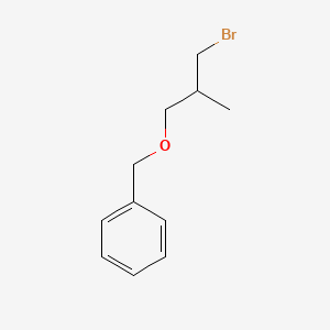 Structure - ((3-Bromo-2-methylpropoxy)methyl)benzene, 95%