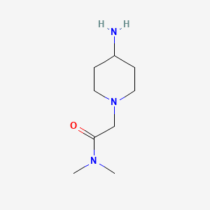 Structure - 2-(4-Aminopiperidin-1-yl)-N,N-dimethylacetamide, 97%