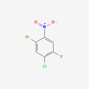 Structure - 1-Bromo-5-chloro-4-fluoro-2-nitrobenzene, 98%
