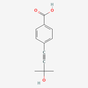 Structure - 4-(3-Hydroxy-3-methyl-1-butyn-1-yl)benzoic acid, 97%