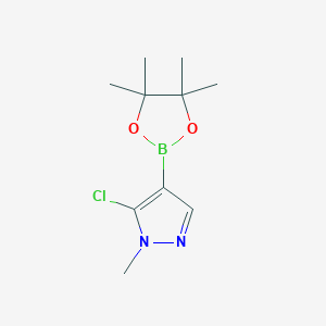 Structure - 5-Chloro-1-methyl-4-(4,4,5,5-tetramethyl-1,3,2-dioxaborolan-2-yl)-1H-pyrazole, 97%