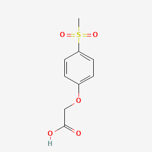 Structure - 2-(4-methanesulfonylphenoxy)acetic acid, 98%