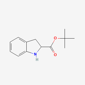Structure - Tert-butyl indoline-2-carboxylate, 95%