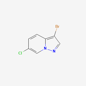 Structure - 3-Bromo-6-chloropyrazolo[1,5-a]pyridine, 97%