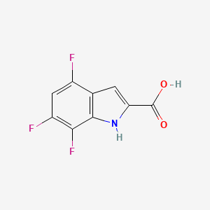 Structure - 4，6，7-trifluoro-1H-indole-2-carboxylic acid, 97%