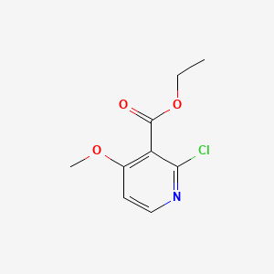 Structure - Ethyl 2-chloro-4-methoxynicotinate, 97%