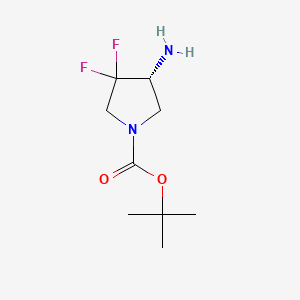 Structure - Tert-Butyl (R)-4-Amino-3,3-Difluoropyrrolidine-1-Carboxylate, 98%