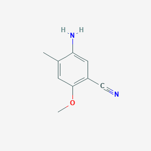 Structure - 5-Amino-2-methoxy-4-methylbenzonitrile, 98%