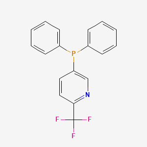 Structure - 5-(Diphenylphosphanyl)-2-(trifluoromethyl)pyridine, 97%