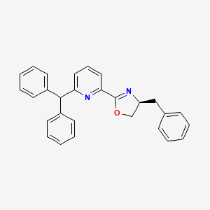 Structure - (S)-2-(6-Benzhydrylpyridin-2-yl)-4-benzyl-4,5-dihydrooxazole, 97% 99%ee