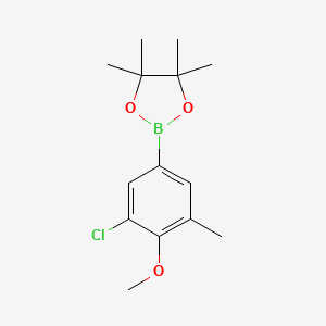Structure - 3-Chloro-4-methoxy-5-methylphenylboronic acid pinacol ester, ≥95%