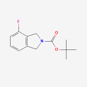 Structure - tert-Butyl 4-fluoroisoindoline-2-carboxylate, 95%