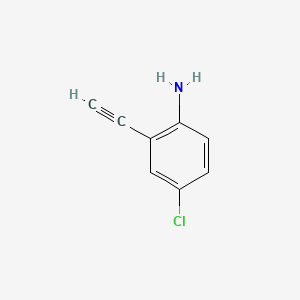 Structure - 4-Chloro-2-ethynylaniline, 98%