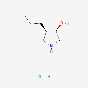 Structure - cis-4-propylpyrrolidin-3-ol,hydrochloride, 97%