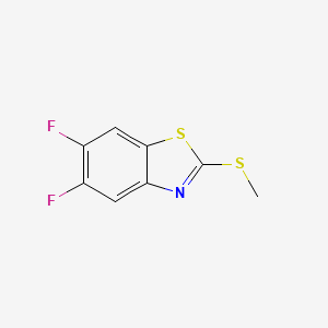 Structure - 5,6-Difluoro-2-(methylthio)benzo[d]thiazole, 95%