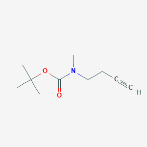 Structure - tert-Butyl but-3-yn-1-yl(methyl)carbamate, 98%