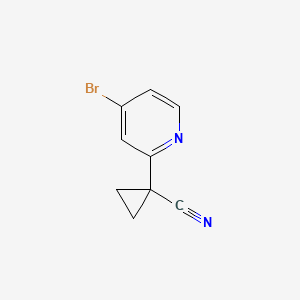 Structure - 1-(4-Bromopyridin-2-yl)cyclopropanecarbonitrile, 95%