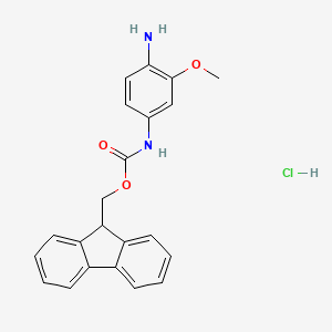 Structure - (9H-Fluoren-9-yl)methyl (4-amino-3-methoxyphenyl)carbamate hydrochloride, 95%