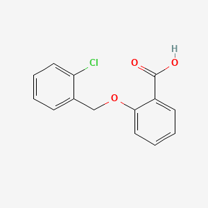 Structure - 2-((2-Chlorobenzyl)oxy)benzoic acid, 95+%