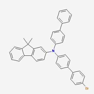 Structure - N-([1,1'-Biphenyl]-4-yl)-N-(4'-bromo-[1,1'-biphenyl]-4-yl)-9,9-dimethyl-9H-fluoren-2-amine, 97%
