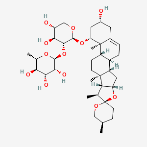 Structure - 25(S)-Ruscogenin-1-O-α-L-rhamnopyranosyl (1→2)-β-D-xylopyranoside, 97%