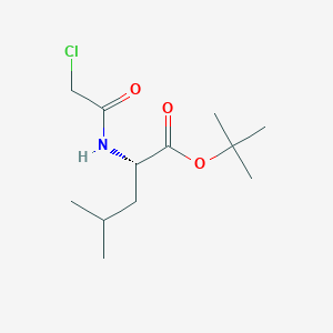 Structure - tert-Butyl (2S)-2-(2-chloroacetamido)-4-methylpentanoate, 95%